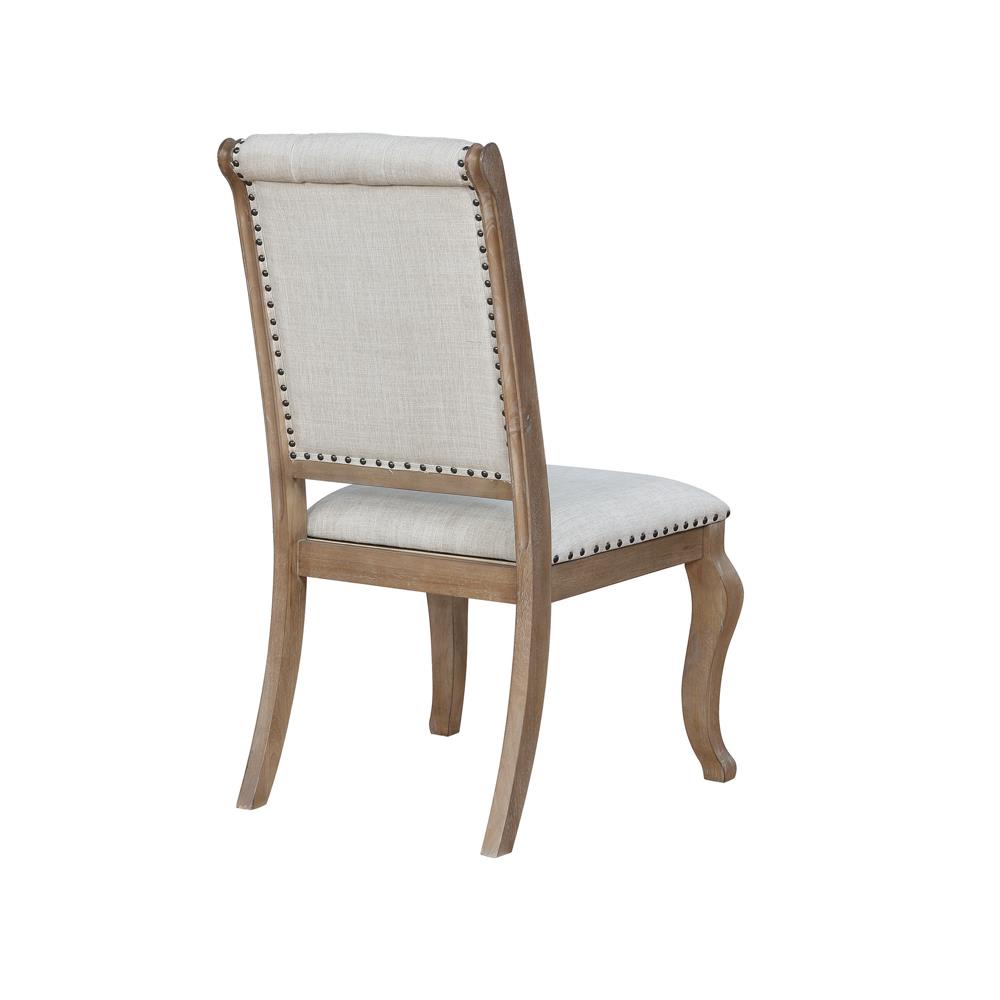 Brockway - Brockway Cove Tufted Side Chairs Cream and Barley Brown (Set of 2)