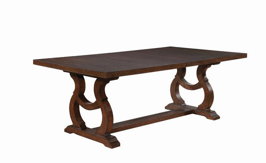 Brockway - Brockway Cove Trestle Dining Table Antique Java