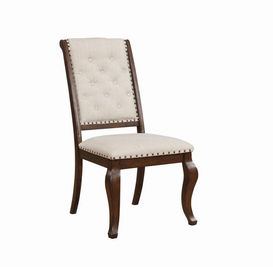 Brockway - Brockway Cove Tufted Dining Chairs Cream and Antique Java (Set of 2)