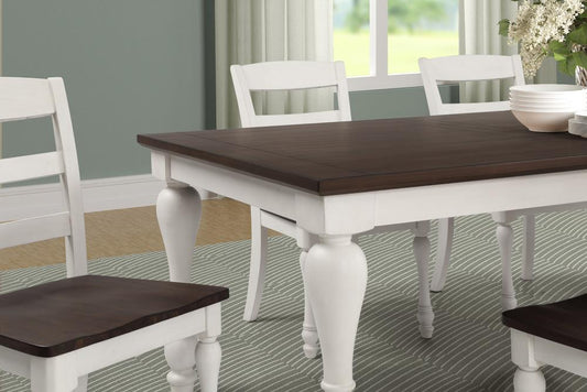 Madelyn - Madelyn 5-piece Rectangle Dining Set Dark Cocoa and Coastal White