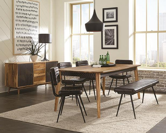 Partridge - Partridge Wooden Dining Table Natural Sheesham