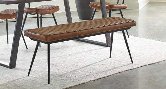 Misty - Misty Cushion Side Bench Camel and Black
