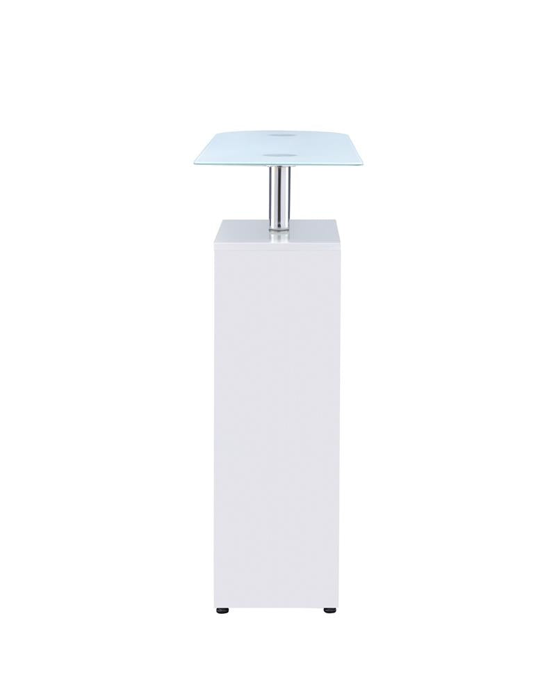 Koufax - Koufax 1-drawer Bar Table Glossy White