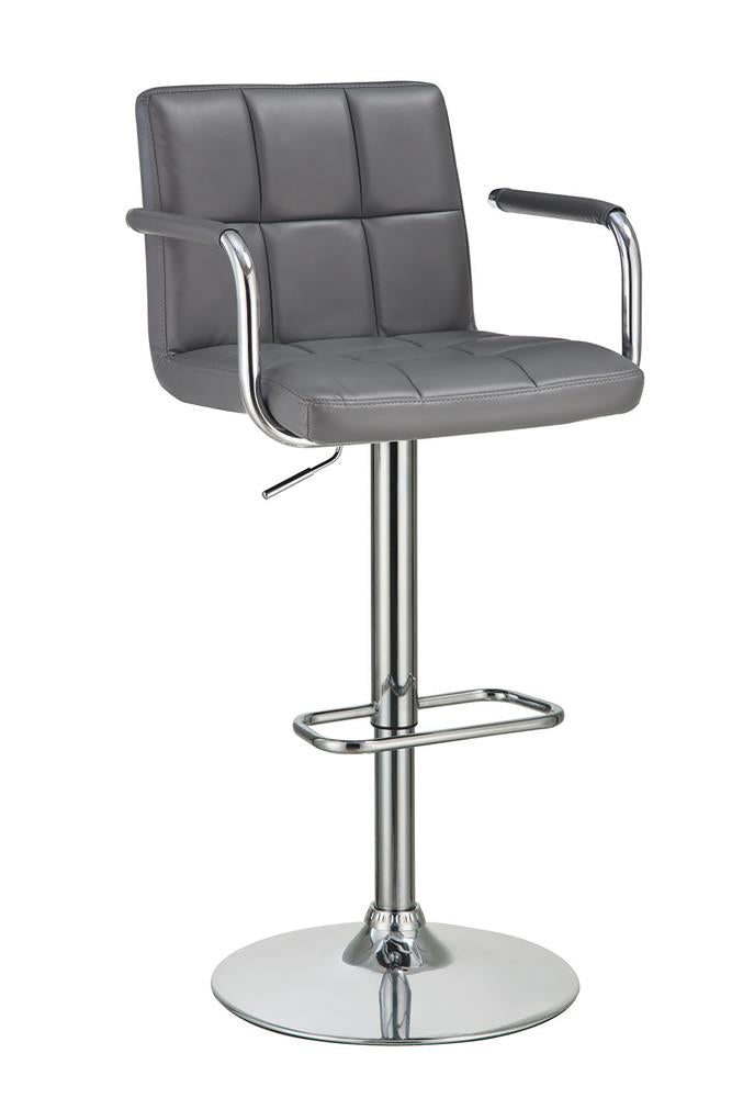 Palomar - Palomar Adjustable Height Bar Stool Grey and Chrome