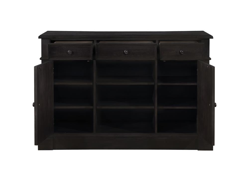 Phelps - Phelps 2-door Rectangular Server Antique Noir