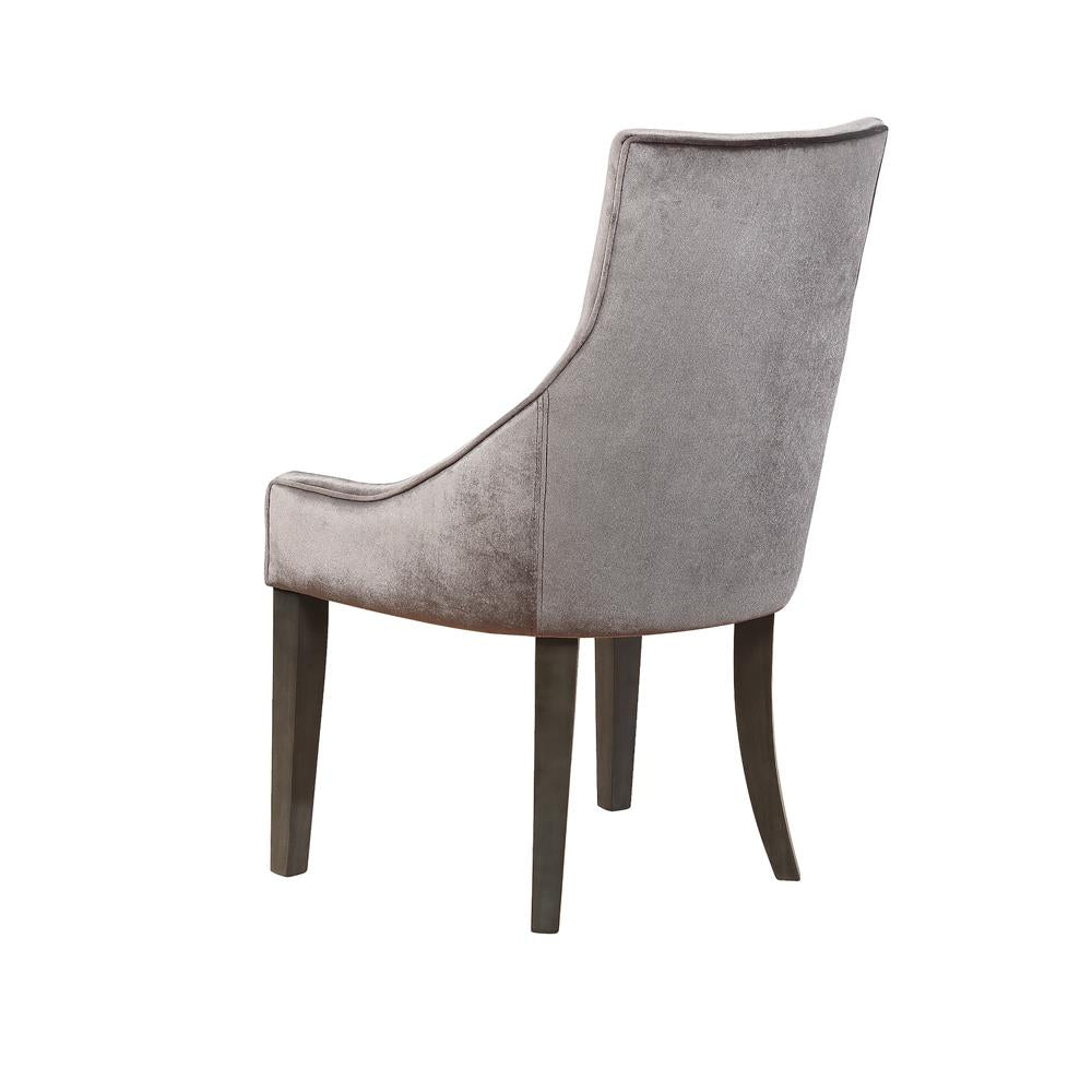 Mindy - Mindy Upholstered Demi Wing Chairs Grey (Set of 2)