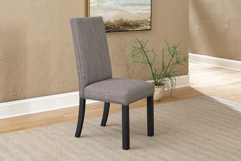 Hubbard - Hubbard Upholstered Side Chairs Charcoal (Set of 2)