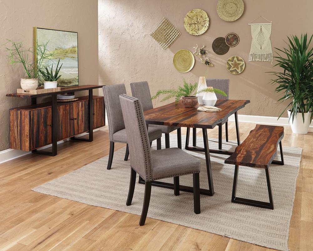 Hubbard - Hubbard Upholstered Side Chairs Charcoal (Set of 2)