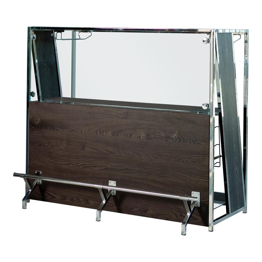 Ridgebrook - Ridgebrook 2-shelf Bar Unit with Footrest Dark Oak