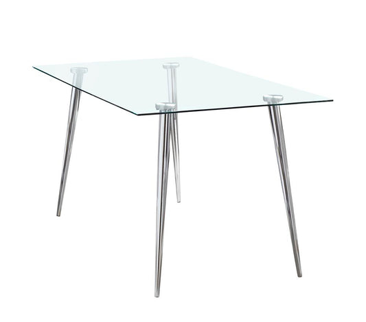 Gilman - Gilman Rectangle Glass Top Dining Table