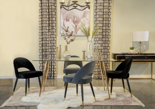 Gilman - Gilman Rectangle Glass Top Dining Table