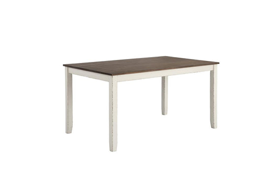 Fortress - Fortress 7-piece Dining Set Chestnut and Vintage White