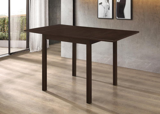 Kelso - Kelso Rectangular Dining Table with Drop Leaf Cappuccino