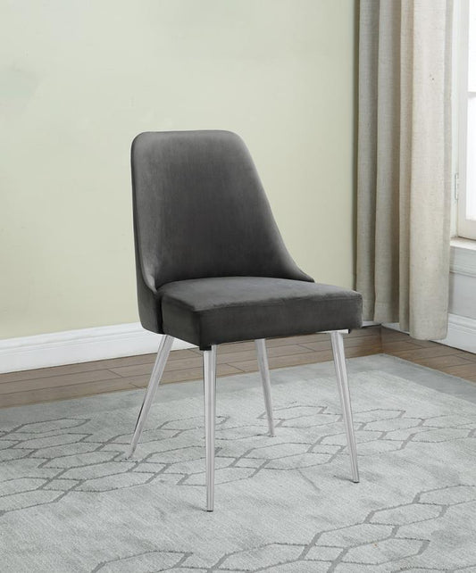 Cabianca - Cabianca Curved Back Side Chairs Grey (Set of 2)