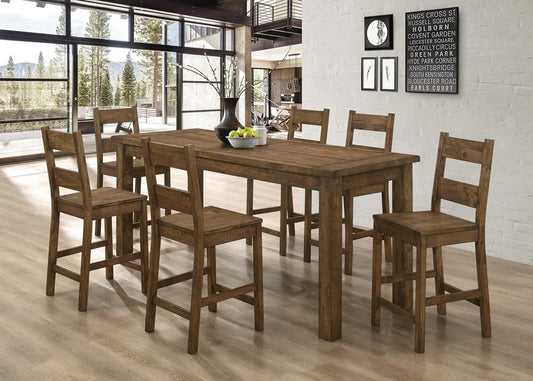Coleman - Coleman 5-piece Counter Height Dining Set Rustic Golden Brown