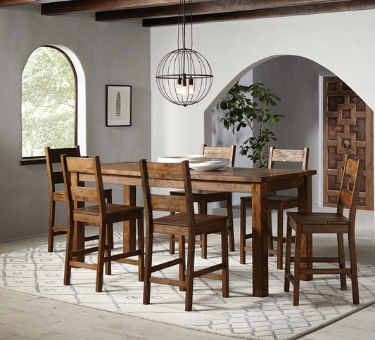 Coleman - Coleman 5-piece Counter Height Dining Set Rustic Golden Brown