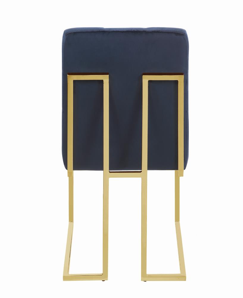 Cisco - Cisco Tufted Back Side Chairs Ink Blue (Set of 2)