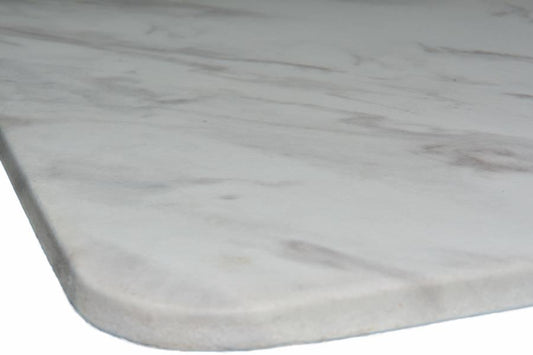 Everett - Everett Faux Marble Top Dining Table Natural Walnut and White