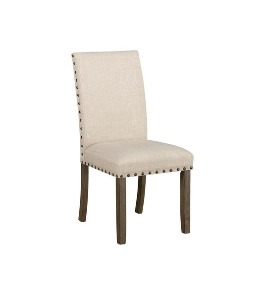 Coleman - Coleman Upholstered Side Chairs Beige and Rustic Brown (Set of 2)