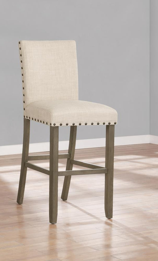 Ralland - Ralland Upholstered Bar Stools with Nailhead Trim Beige (Set of 2)