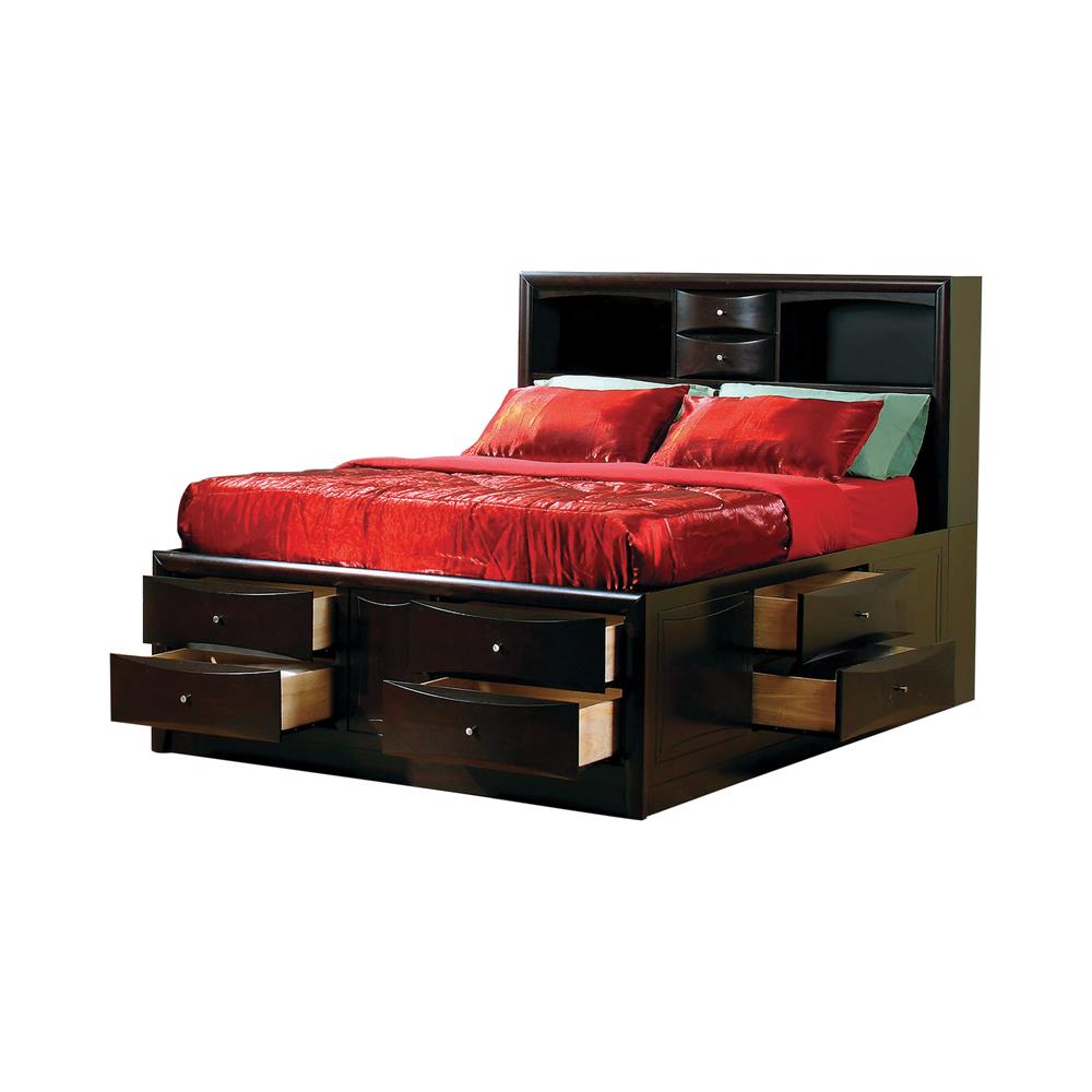 Phoenix - Phoenix 10-drawer Eastern King Bed Deep Cappuccino