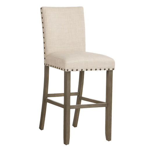 Ralland - Ralland Upholstered Bar Stools with Nailhead Trim Beige (Set of 2)