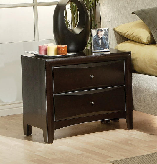 Phoenix - Phoenix 2-drawer Nightstand Deep Cappuccino