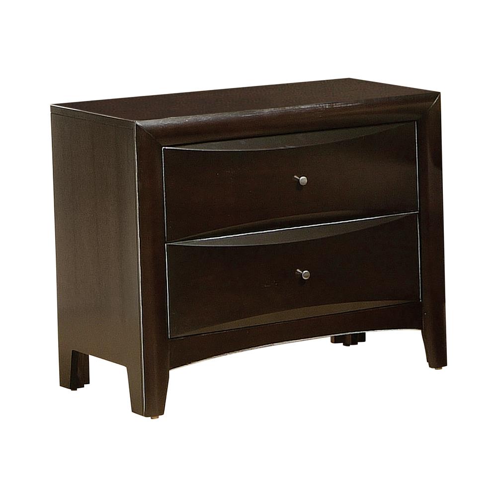 Phoenix - Phoenix 2-drawer Nightstand Deep Cappuccino
