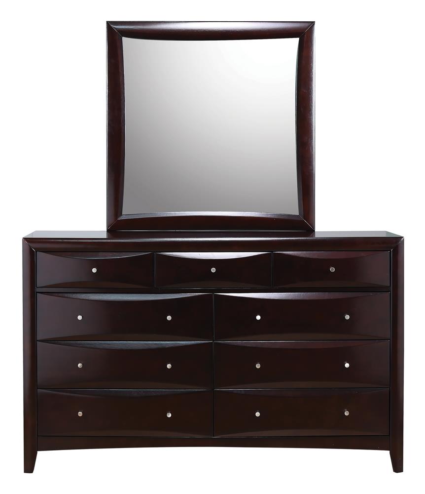 Phoenix - Phoenix Square Dresser Mirror Deep Cappuccino