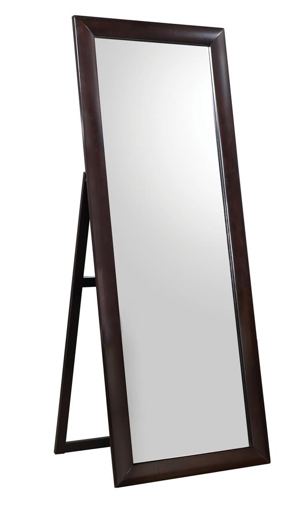 Phoenix - Phoenix Rectangular Standing Floor Mirror Black