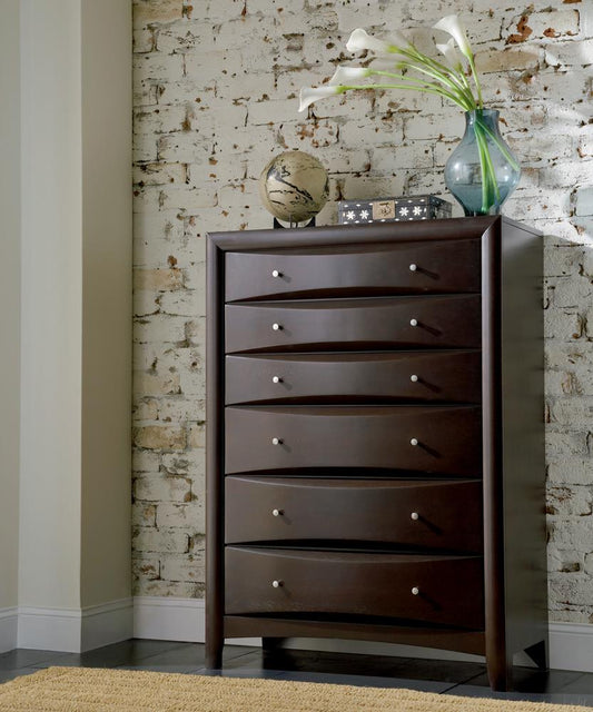Phoenix - Phoenix 6-drawer Chest Deep Cappuccino