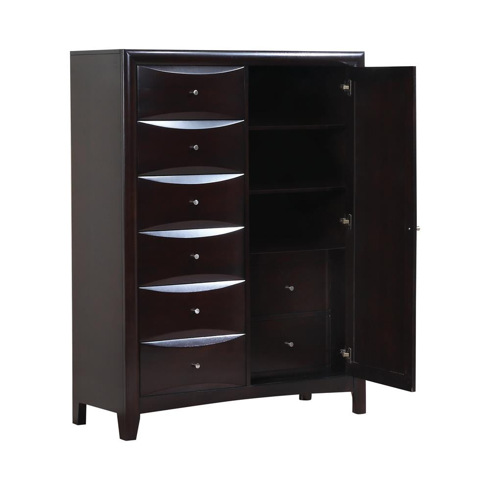 Phoenix - Phoenix 6-drawer Man's Chest Deep Cappuccino