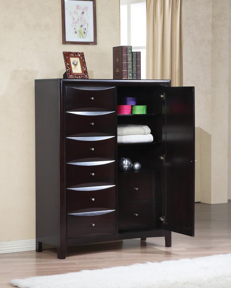 Phoenix - Phoenix 6-drawer Man's Chest Deep Cappuccino
