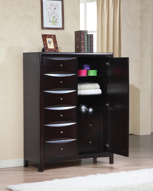 Phoenix - Phoenix 6-drawer Man's Chest Deep Cappuccino