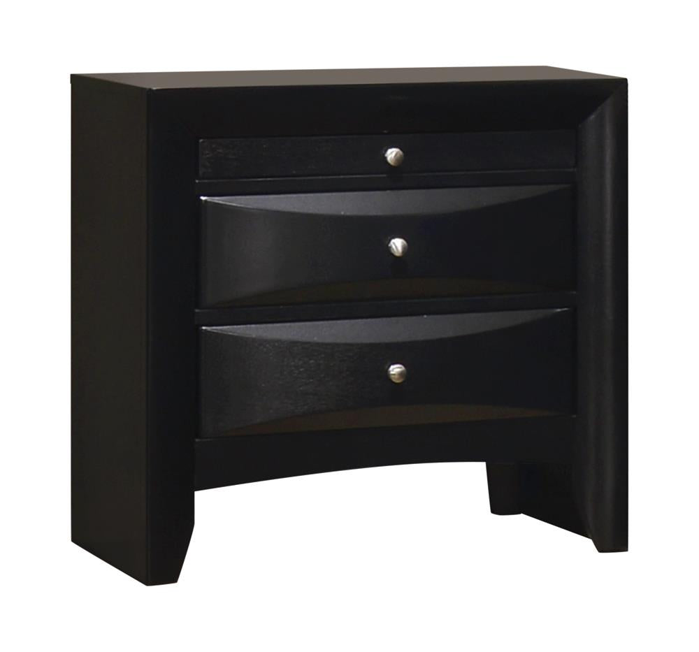 Briana - Briana Rectangular 2-drawer Nightstand Black