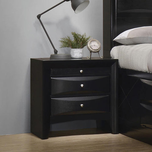 Briana - Briana Rectangular 2-drawer Nightstand Black