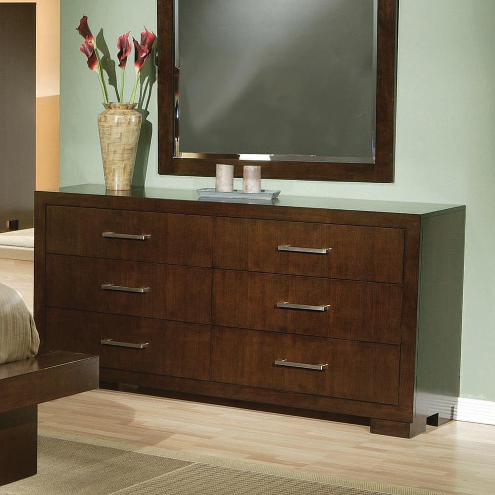 Jessica - Jessica 6-drawer Dresser Cappuccino