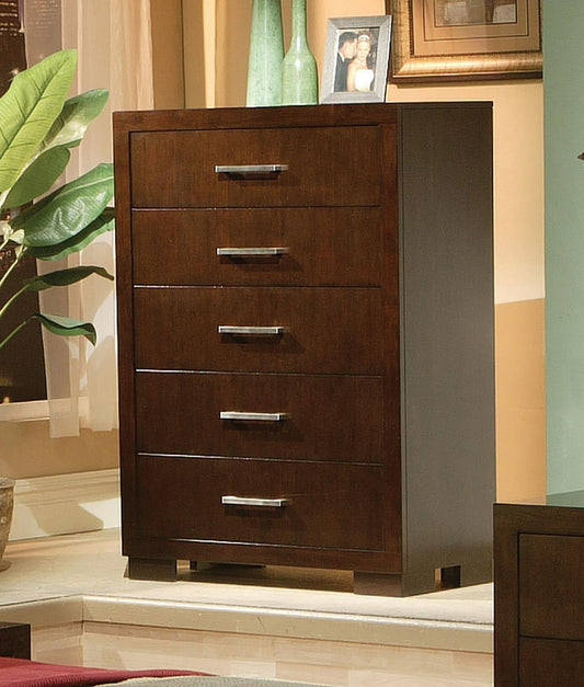 Jessica - Jessica 5-drawer Chest Cappuccino