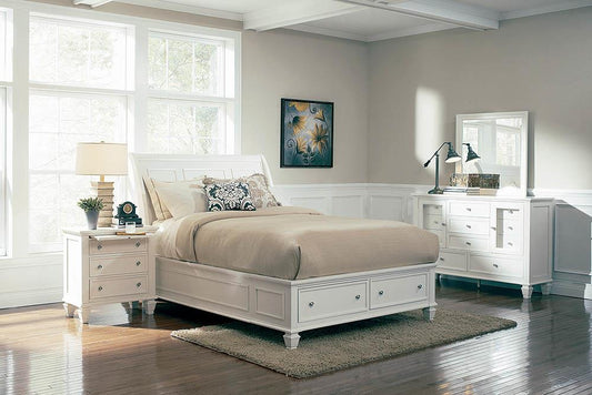 Sandy Beach - Sandy Beach Eastern King Storage Sleigh Bed White