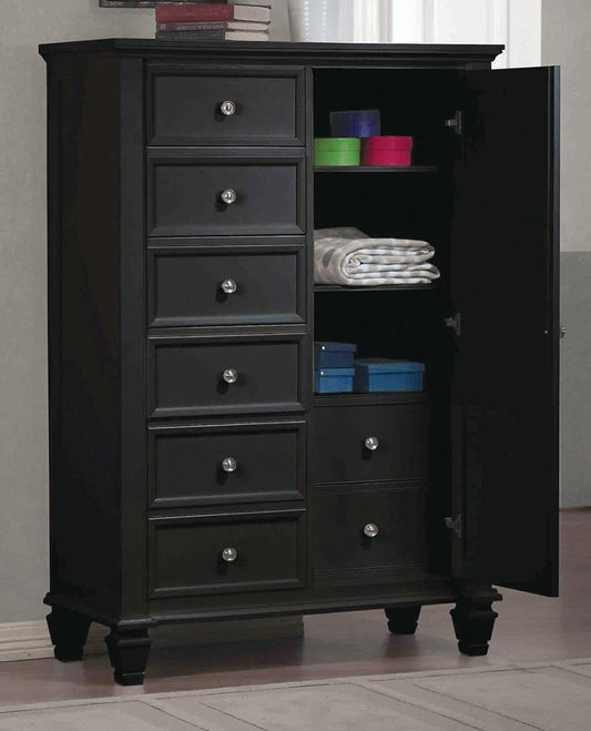 Sandy Beach - Sandy Beach Man’s Chest with Concealed Storage Black