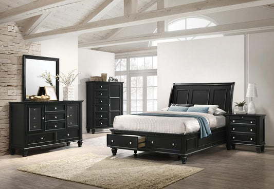 Sandy Beach - Sandy Beach Eastern King Storage Sleigh Bed Black