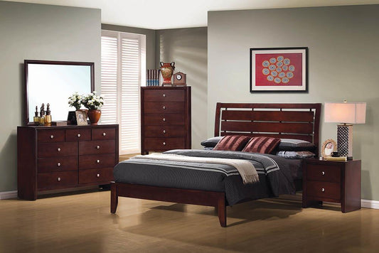 Serenity - Serenity California King Panel Bed Rich Merlot