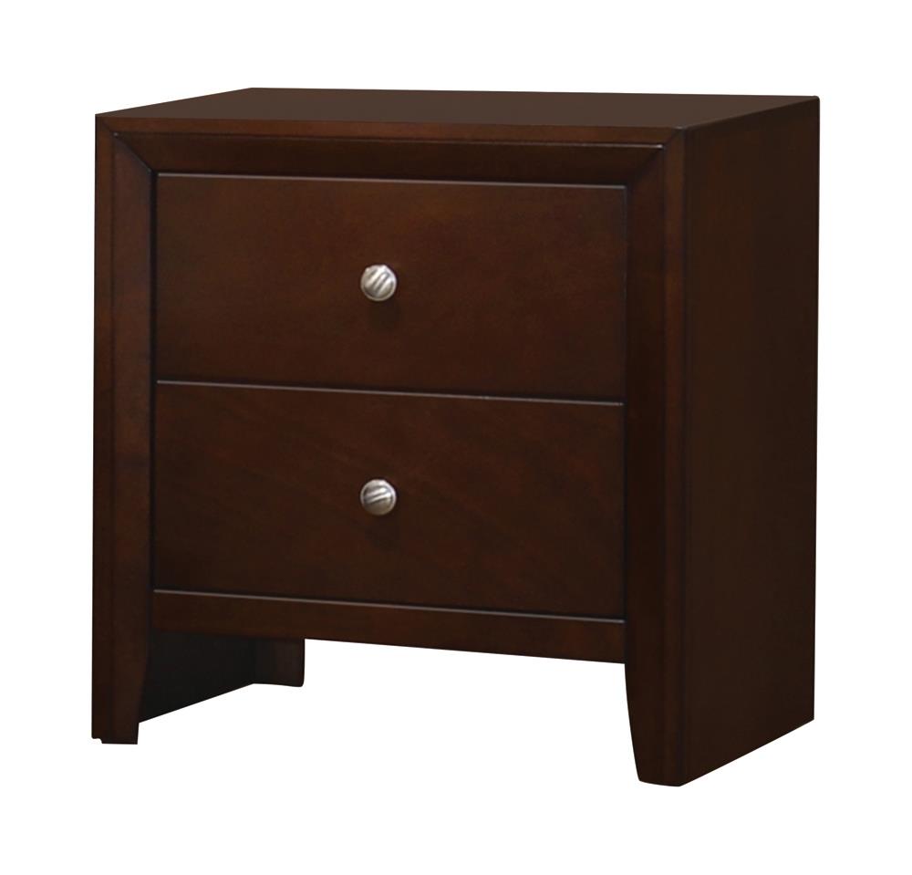 Serenity - Serenity Rectangular 2-drawer Nightstand Rich Merlot
