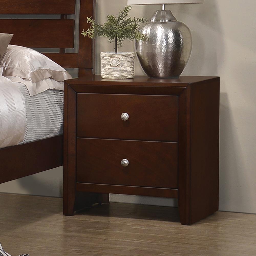 Serenity - Serenity Rectangular 2-drawer Nightstand Rich Merlot