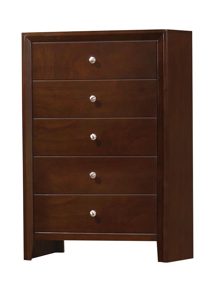 Serenity - Serenity Rectangular 5-drawer Chest Rich Merlot