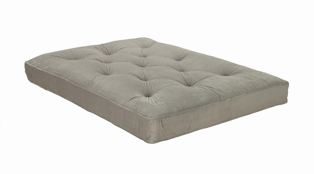 Button Tufted Luxury Futon Pad Grey