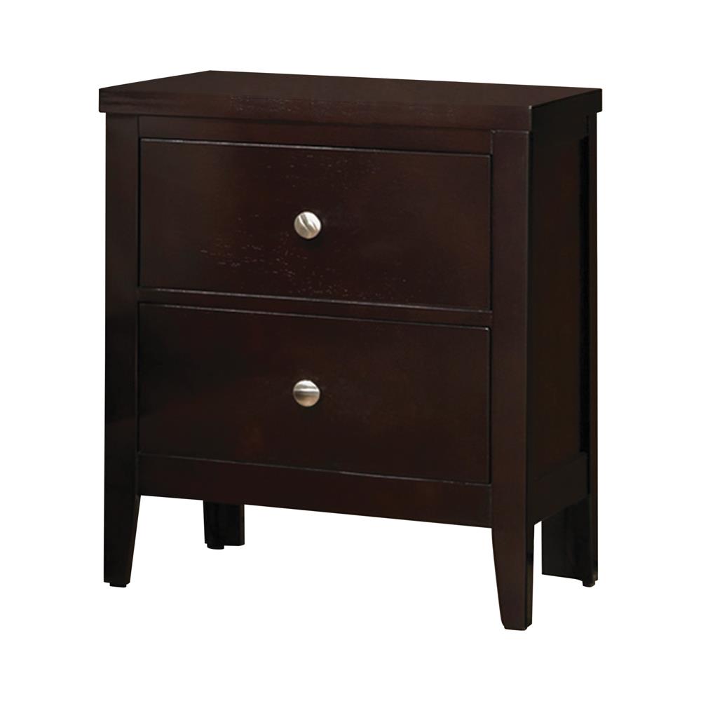 Carlton - Carlton 2-drawer Rectangular Nightstand Cappuccino