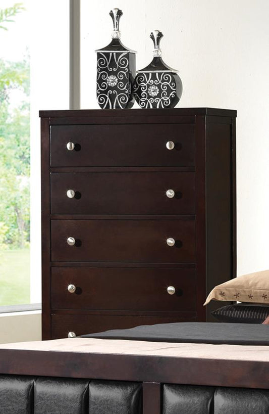 Carlton - Carlton 5-drawer Rectangular Chest Cappuccino