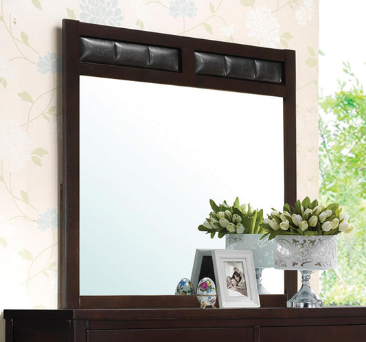 Carlton - Carlton Upholstered Rectangular Mirror Cappuccino