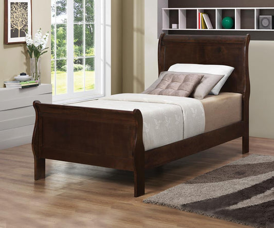 Louis Philippe - Louis Philippe Twin Panel Sleigh Bed Cappuccino